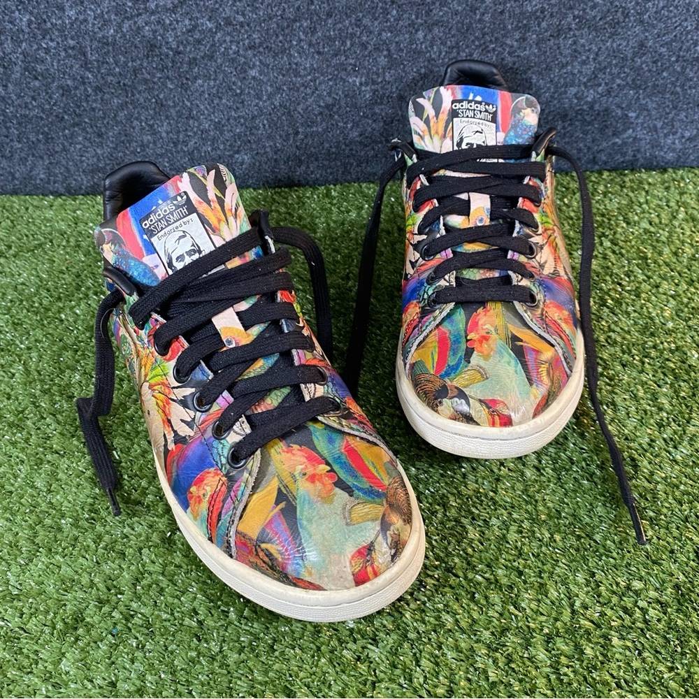 Adidas X Stan Smith Art Tropical Birds Sneakers Womens Size 7.5 Limited Rare VTG